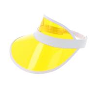 FNA FASHIONS® Neon Nostalgia: Unisex Retro 80s Sun Visor Hat - Vibrant Colors for a Stylish Throwback Look (UK, Alpha, One Size, Yellow)
