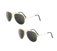 FNA FASHIONS® Unisex Adult Top Gun Glasses | Gold Frame & Black Lenses | One Size Fits All | Perfect For Casual Wear & Fancy Dress Party (2)