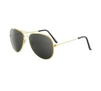 FNA FASHIONS® Unisex Adult Top Gun Glasses | Gold Frame & Black Lenses | One Size Fits All | Perfect For Casual Wear & Fancy Dress Party (1)