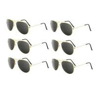 FNA FASHIONS® Unisex Adult Top Gun Glasses | Gold Frame & Black Lenses | One Size Fits All | Perfect For Casual Wear & Fancy Dress Party (6)
