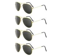 FNA FASHIONS® Unisex Adult Top Gun Glasses | Gold Frame & Black Lenses | One Size Fits All | Perfect For Casual Wear & Fancy Dress Party (4)