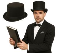 FNA Fashions Unisex Mens Womens Lincoln Velour Hat Adult Fancy Dress Parties Hat Accessories (Lincoln Velour hat, One Size)