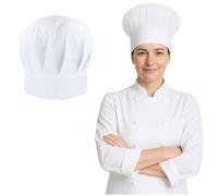 FNA FASHIONS Unisex Mens Womens White Chef Hat Adult Cook Fancy Dress Parties Hat Accessories (12)