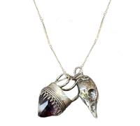 Fnaekier Amethyst And Crow Skull Locket Talisman, Skull Locket Crystal Chain Talisman Healing Jewelry Accessories, Gothic Pendant Necklace,Sacred Jewelry For Meditation,Spirituality,And MagicSeekers