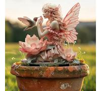 Fnaekier Bohemian Fairy Flower Pot Decoration | Fairies Flower Pot Figurines Planter Decorations, Handcrafted Acrylic Bohemian Flower Pot For Your Home Or Garden