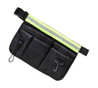 Fnaekier Construction Tool Belt | Garden Tool Belt Pouches Organizer,Storage Organizer Waist Bag with Reflective Strip for Carpenter Electrician Technician Work Outdoor Construction Gardening