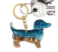 Fnaekier Dachshund Key Chain | Bag Charm Dog with Sea Design,with Card Cute Ornament Pendant for Backpack Handbag Accessory Schools, Outdoor Travel