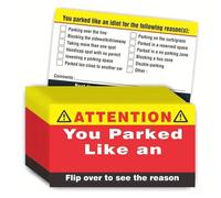 Fnaekier Parking Prank Cards - 100 Piece Learn How to Park Cards,3.5X2.01 Inches Humorous Car Violation Accessories for Men Women Adults Outdoor