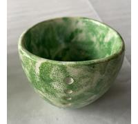 Fnaekier Pottery he-rb Stripper Bowl, 2025 New Leafy Vegetable Stripping Tool - Leafy Greens Leaves Removal Bowl with 4 Holes, Handmade he-rb Stripper Tool for Dishwasher and Microwave