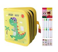 Fnaekier Reusable Scribble Book and Markers - Erasable Doodle Pad - Portable Drawing Book | for Preschool Kindergarten Daycare Home Classroom Homeschooling Travel Waiting Room Birthday Road Trips