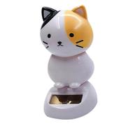 Fnaekier Solar Powered Cat Wobble Figures, Solar Powered Cat Bobble Shaking Dancing Toy, Car Dash Board Decorations Ornaments Solar Bobble Head Figures