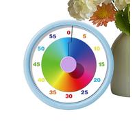 Fnaekier Visual Timer - Silent Learning Tool - Rainbow Disk Countdown Timer - for Home Classrooms Kitchens Bedrooms Libraries Desk Gyms Studying Exercising Cooking Playing