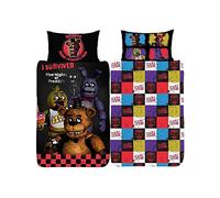 FNAF FIVE NIGHTS AT FREDDY'S Single Duvet Cover | Freddy Fazbear's Pizza Design | Officially Licensed Reversible Two Sided Design