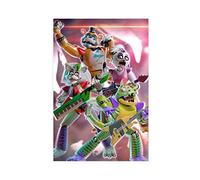 FNAF Security Breach Band Canvas Poster Canvas Poster Wall Art Decor Print Picture Paintings for Living Room Bedroom Decoration Unframe-style 12x18inch(30x45cm)