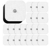 FNANJWQ 20 Pcs TENS Unit Replacement Pads, 3.5mm Snap Electrode Pads Adhesive Electrode, Reusable TENS Pad Set Compatible with Muscle Stimulator Machine of Most Brand