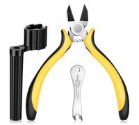 FNANJWQ 3 Pieces Guitar Repair Kit, Professional Guitar Repairing Maintenance Tools Guitars Tool Kit including 2 in 1 String Winder, String Cutter and Pin Puller for Acoustic Electric Bass