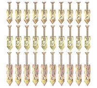 FNANJWQ 60 Pcs Self Drilling Anchors, Zinc Plated Steel Ancors and Screws for Heavy Duty 3 Sizes Metal Screw Anchors Kit No Drill and Holes in Wall