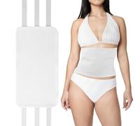 FNANJWQ Castor Oil Waist Wrap with Organic Cotton, Reusable Castor Oil Compress and Pack Kit with 6 Adjustable Straps for Women Men Liver Detox Stomach Belly