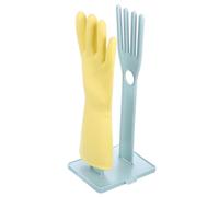 FNANJWQ Kitchen Gloves Holder Mitten Dryer Reusable Rubber Glove Clothes Drying Rack Plastic Washing Sink Holder Stand Towel Hanger for Dish Gloves Rags Sponge Food Bag Organizer Blue