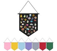 Fnaobai Wall Hanging Brooch Organizer Storage Board Colorful Enamel Pin Badge Canvas Display Banner Earrings Case Collection Holder 12.6x10in(Not Include Any Accessories)