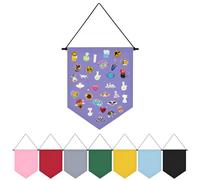 Fnaobai Wall Hanging Brooch Organizer Storage Board Colorful Enamel Pin Badge Canvas Display Banner Earrings Case Collection Holder 12.6x10in(Not Include Any Accessories)