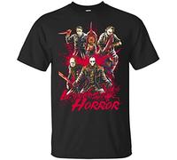 FNASVBOUO Horror Chucky Krueger T-Shirt Voorhees S. Black