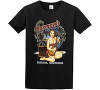 FNASVBOUO Men's Joe Bonamassa Normans Rare Guitars Joe Bonamassa Burst Pinup T S Regular Fit T Shirt Black