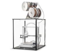FNATR A1 Case for Bambu Lab A1, Odor & Vapour Shielding, Ventilation Access for Air Purification, Heat Dissipation, LED, Flexible Placement of AMS Lite, Black