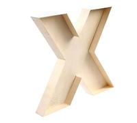 FNB Handmade Unfinished Wooden fillable Letter X, Fillable Letters & Numbers Shapes