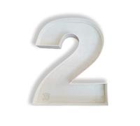 FNB HANDMADE wooden fillable numbers 2, DIY Decorative Fillable Numbers Shape 0-9