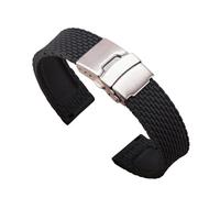 FNBDDX 18/20/22/24mm Silicone Strap Fit For Huawei Watch For GT 2/3 For Samsung For Galaxy For Active 2 Quick Release Wrist Band Bracelet For Amazfit(Black,18mm)