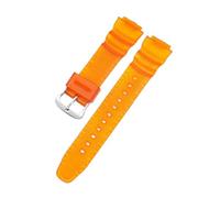 FNBDDX 18mm Watch Strap Fit For Casio For AQ-S810W/S800W For SGW-300H/400H AE-1000W/1200 W-S200H W-735H Men Women Colorful PU Wrist Band Bracelet(Orange)