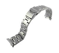FNBDDX 3 Styles 22mm Diving Steel Metal Strap Fit For Casio For Duro For Mdv107-1A For MDV106-1A Watch Wristband Bracelet Watchband Replacement Parts(Silver 3)