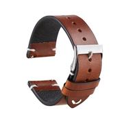 FNBDDX Retro Red Brown Leather Watch Band Quick Release Strap Sport Bracelet 18mm 20mm 22mm Fit For Seiko Accessories(LightBrown,18mm)