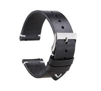 FNBDDX Retro Red Brown Leather Watch Band Quick Release Strap Sport Bracelet 18mm 20mm 22mm Fit For Seiko Accessories(Black,22mm)