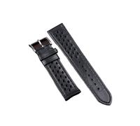 FNBDDX Strap Soft Breathable Retro Wristband Fit For Samsung For Galaxy Watch 6 5 4 For Seiko 18mm 20mm 22mm Bracelet(Black,22mm)