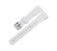 FNBDDX Watch Band Replacement Strap Fit For Casio F91W F-91W Black Resin Wrist Watchstrap With Pins Metal Buckle TPU Silicone Bracelet(White S)