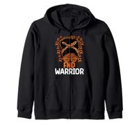 FND Awareness Afro Messy Bun FND Warrior Zip Hoodie