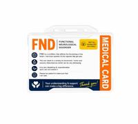 FND Functional Neurological Disorder Medical Alert Card with Clear Holder