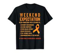 FND Funny Functional Neurological Disorder Women's Unisex-Adults Orange Short Sleeve T-Shirt Size S