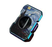 FNDWJ Cigar Cutter V Shaped Spring Clipper - Metal Scissors Portable Manual Desktop Trimmer, Travel Pocket Accessory Punch Tool(D)