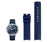 FNDWJ Fluororubber Strap For IWC Aquatimer Family Darwin's Adventure IW376803 IW379503 Watch Band Quick-release 22MM Men(Blue-no buckle)