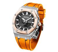 FNDWJ GA-B2110 MOD Kit For GA2100 GA2110 Metal Watch Case Silicone Strap 316 Stainless Steel Modified Accessories Bracelet Bezel bands(Silver ROSE 6)
