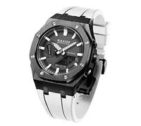 FNDWJ GA2100 MOD Kit For GA2100STH-1A Metal Watch Case Silicone Strap 316 Stainless Steel Modified Accessories Bracelet Bezel bands(Black 10)