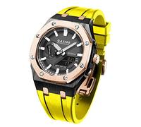 FNDWJ GA2100 MOD Kit For GA2110SU-9A Metal Watch Case Silicone Strap 316 Stainless Steel Modified Accessories Bracelet Bezel bands(ROSE GOLD 22)