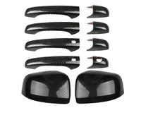 FNERRMEVC Car Exterior Door Handle Cover Rear View Mirror Cover for Dodge for Avenger 2008-2014 for Caliber 2007-2012 Rearview Mirror Cover(Kit Smart Carbon)