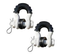 FNERRMEVC Towing Eye Cover 28660lbs Break Strength D-Ring Anchor Shackle For Jeep Off-Road Vehicle Recovery 5/8" 18mm Pin Towing Gear(White)