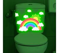 FNFERUJF Glow in The Dark Rainbow Wall Stickers, Rainbow and Clouds Kids Wall Stickers, Luminous Wall Sticker, for Kids Girls Boys Bedroom Living Room Nursery Wall Decor