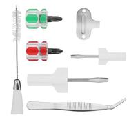 Fnfhsa 7 Pieces Sewing Machine Cleaning Kit, Tweezers Double Lint Brush, Sewing Supplies Sewing Tools Repair Machine