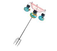 FNFTOEZGY Hummingbirds Solar Bird Feeder with Observation Window Rustproof Ground Spikes for Balcony Sanctuaries Garden Feeder with Solar Panel/21(Red)